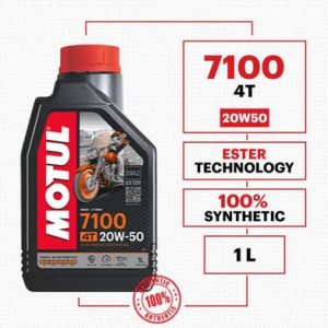 MOTUL 7100 4T 20W-50 FULL SYNTHETIC MOTORBIKE OIL 1L